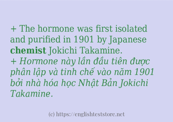 chemist câu ví dụ và cách dùng