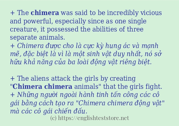 chimera cách dùng và ví dụ trong câu