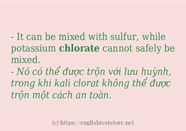 chlorate cách dùng trong câu và ví dụ chlorate cách dùng trong câu và ví dụ