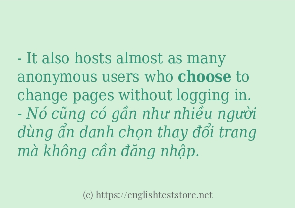 choose sử dụng như thế nào?