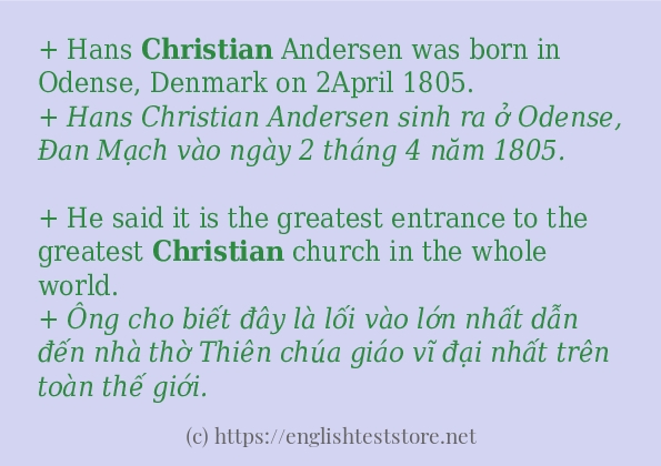 christian cách sử dụng trong câu và ví dụ christian cách sử dụng trong câu và ví dụ
