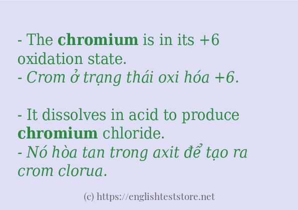 chromium cách sử dụng và câu ví dụ chromium cách sử dụng và câu ví dụ