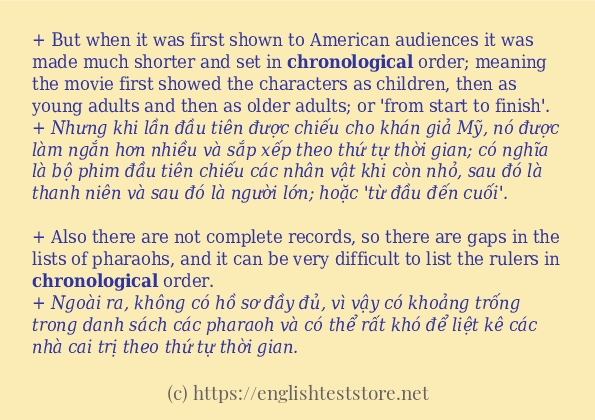 chronological các cách dùng và câu ví dụ