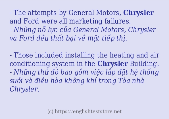 chrysler dùng như thế nào?