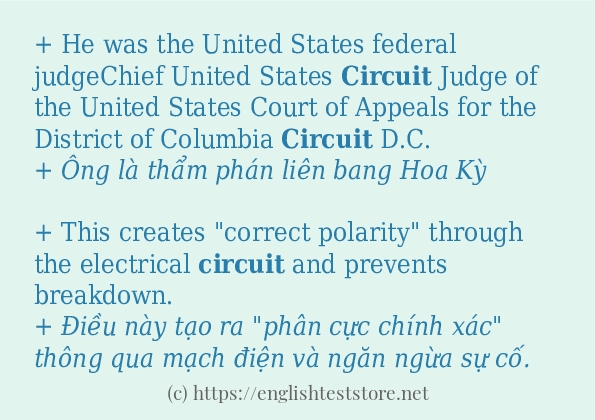 circuit cách sử dụng trong câu và ví dụ