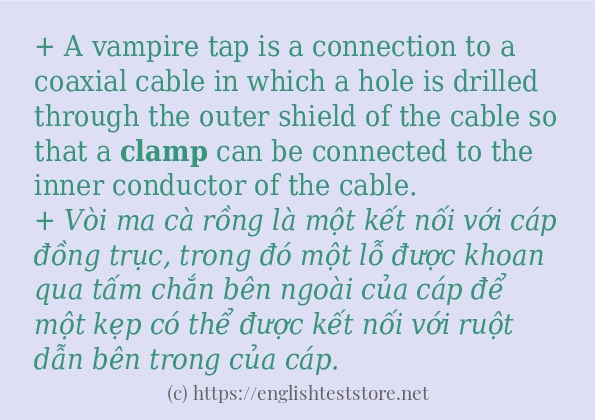 clamp câu ví dụ và cách sử dụng