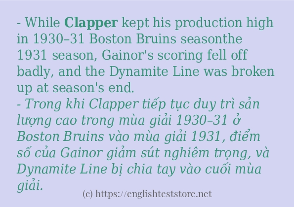 clapper câu ví dụ và cách sử dụng clapper câu ví dụ và cách sử dụng