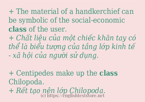 class ví dụ cách dùng trong câu class ví dụ cách dùng trong câu
