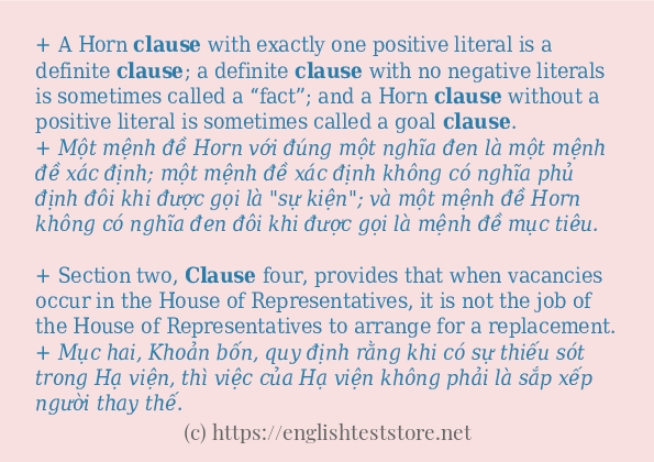 clause sử dụng như thế nào?