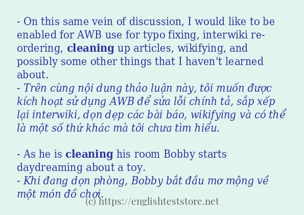 cleaning có bao nhiêu cách dùng?