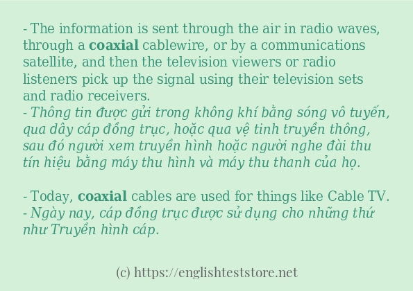 coaxial câu ví dụ và cách sử dụng