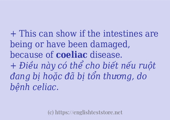 coeliac ví dụ cách dùng trong câu