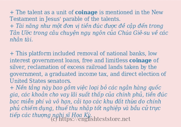 coinage có bao nhiêu cách sử dụng? coinage có bao nhiêu cách sử dụng?