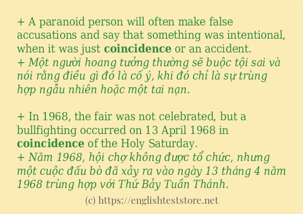 coincidence ví dụ cách dùng trong câu coincidence ví dụ cách dùng trong câu