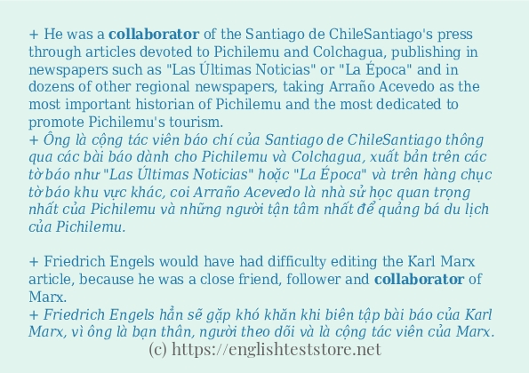 collaborator cách sử dụng trong câu và ví dụ