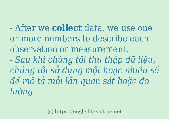 collect ví dụ cách dùng trong câu