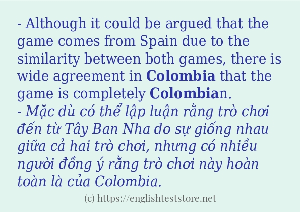 colombia có bao nhiêu cách sử dụng?