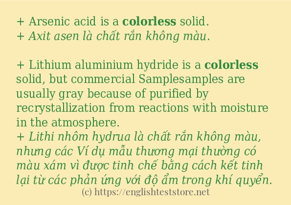colorless có bao nhiêu cách sử dụng?
