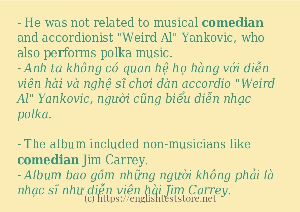 comedian các ví dụ và câu điển hình