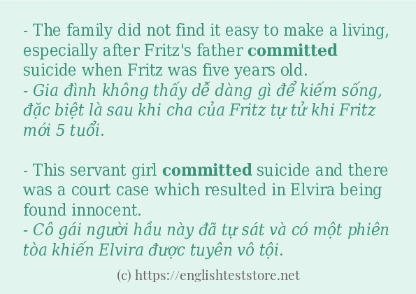 committed câu ví dụ và cách dùng