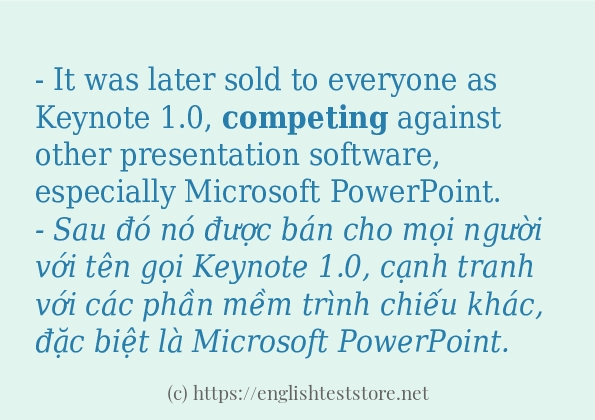 competing áp dụng trong câu và ví dụ
