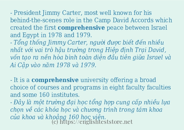 comprehensive cách dùng và ví dụ trong câu