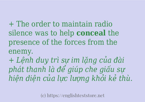 conceal có bao nhiêu cách sử dụng?
