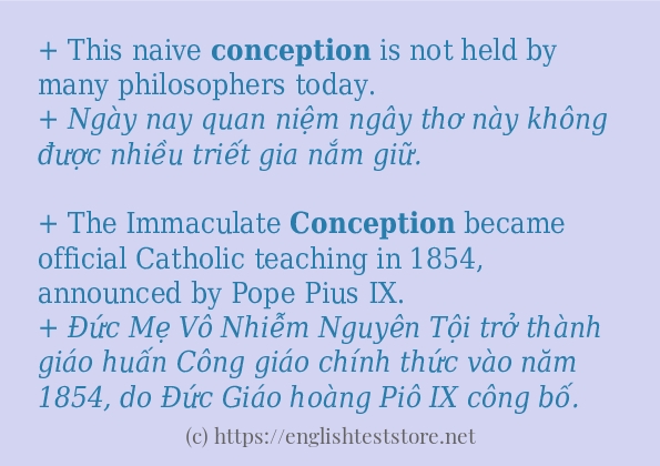 conception câu ví dụ về cách dùng