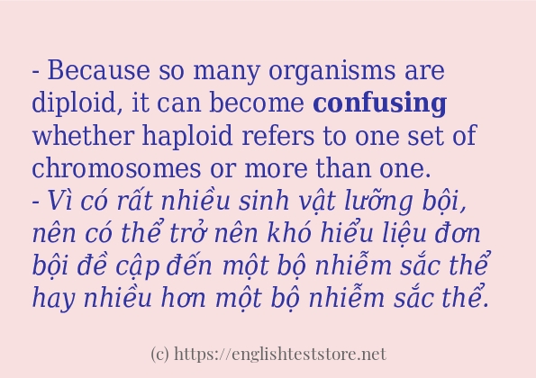 confusing các cách dùng và câu ví dụ