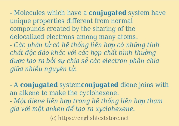 conjugated câu ví dụ về cách dùng conjugated câu ví dụ về cách dùng