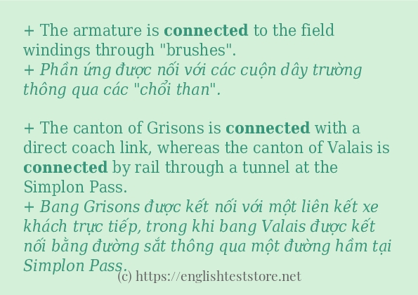 connected câu ví dụ về cách dùng