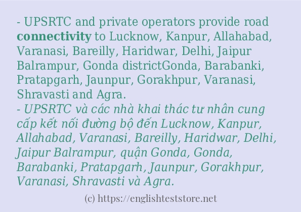 connectivity cách sử dụng và câu ví dụ