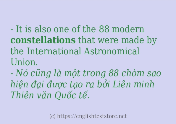 constellations câu ví dụ và cách sử dụng