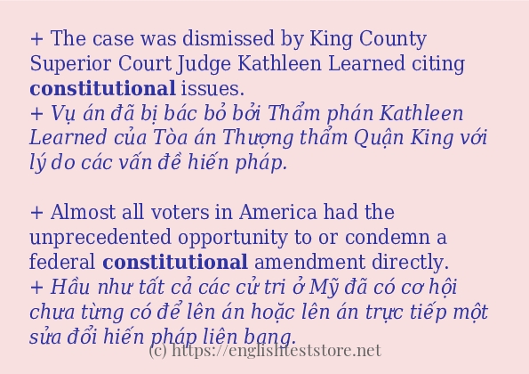constitutional cách sử dụng trong câu và ví dụ