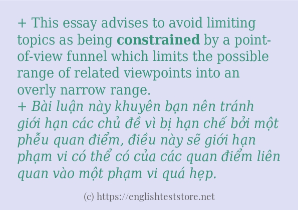 constrained có bao nhiêu cách dùng?