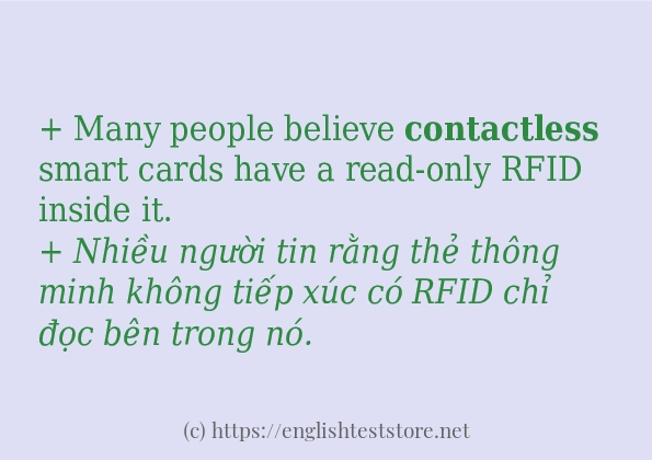 contactless sử dụng thực tế trong câu