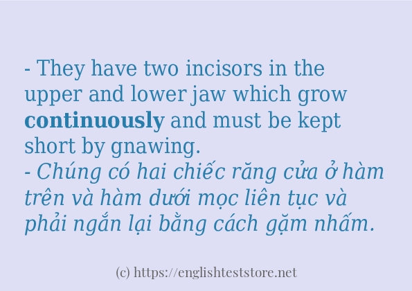 continuously cách dùng và ví dụ trong câu
