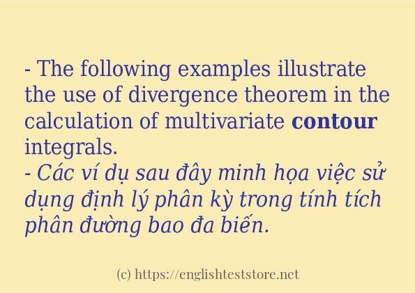 contour các ví dụ và câu điển hình