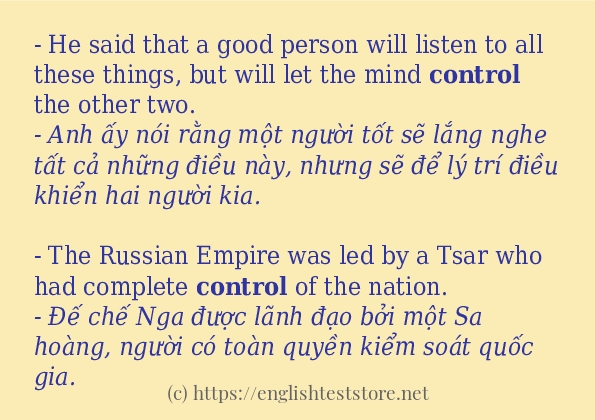control các cách dùng và câu ví dụ