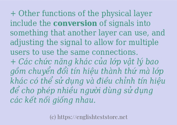 conversion các cách dùng và câu ví dụ