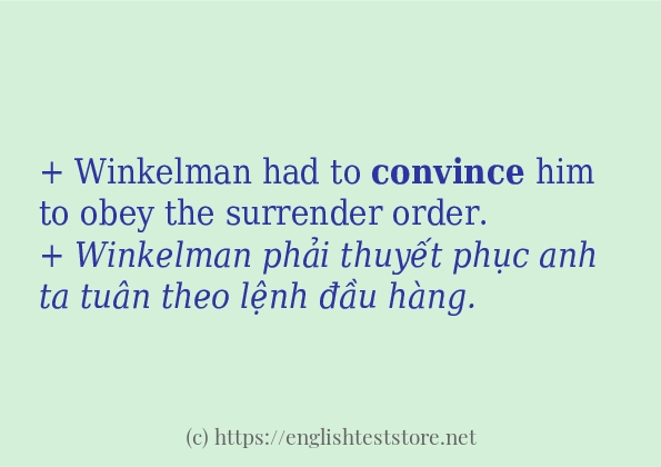 convince cách dùng và câu ví dụ