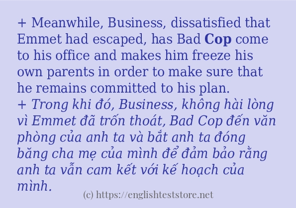 cop sử dụng như thế nào và câu ví dụ