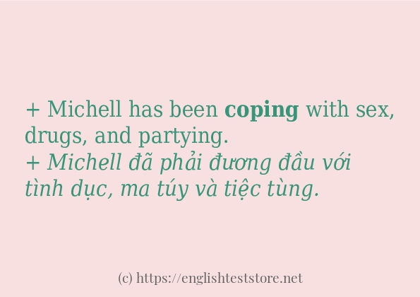 coping cách sử dụng và câu ví dụ