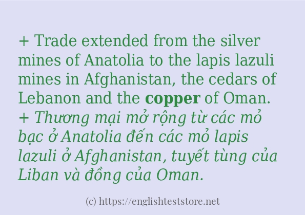copper cách sử dụng và câu ví dụ copper cách sử dụng và câu ví dụ