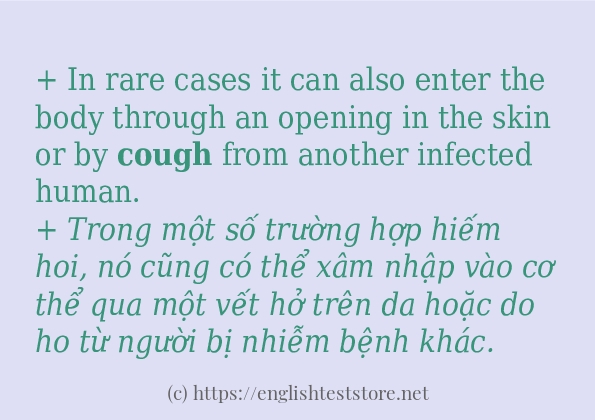 cough cách dùng và câu ví dụ cough cách dùng và câu ví dụ