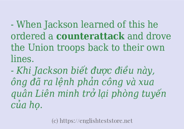 counterattack các ví dụ và câu điển hình