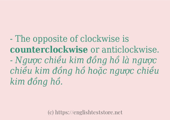 counterclockwise sử dụng như thế nào?