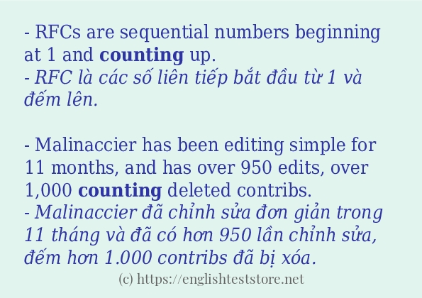 counting có bao nhiêu cách dùng?