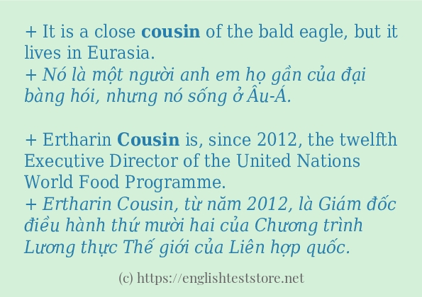 cousin có bao nhiêu cách sử dụng?