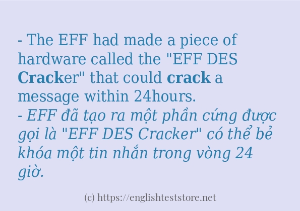 crack câu ví dụ về cách dùng